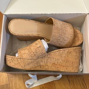Copper Key Cork Wedge Sandals size 11-never worn